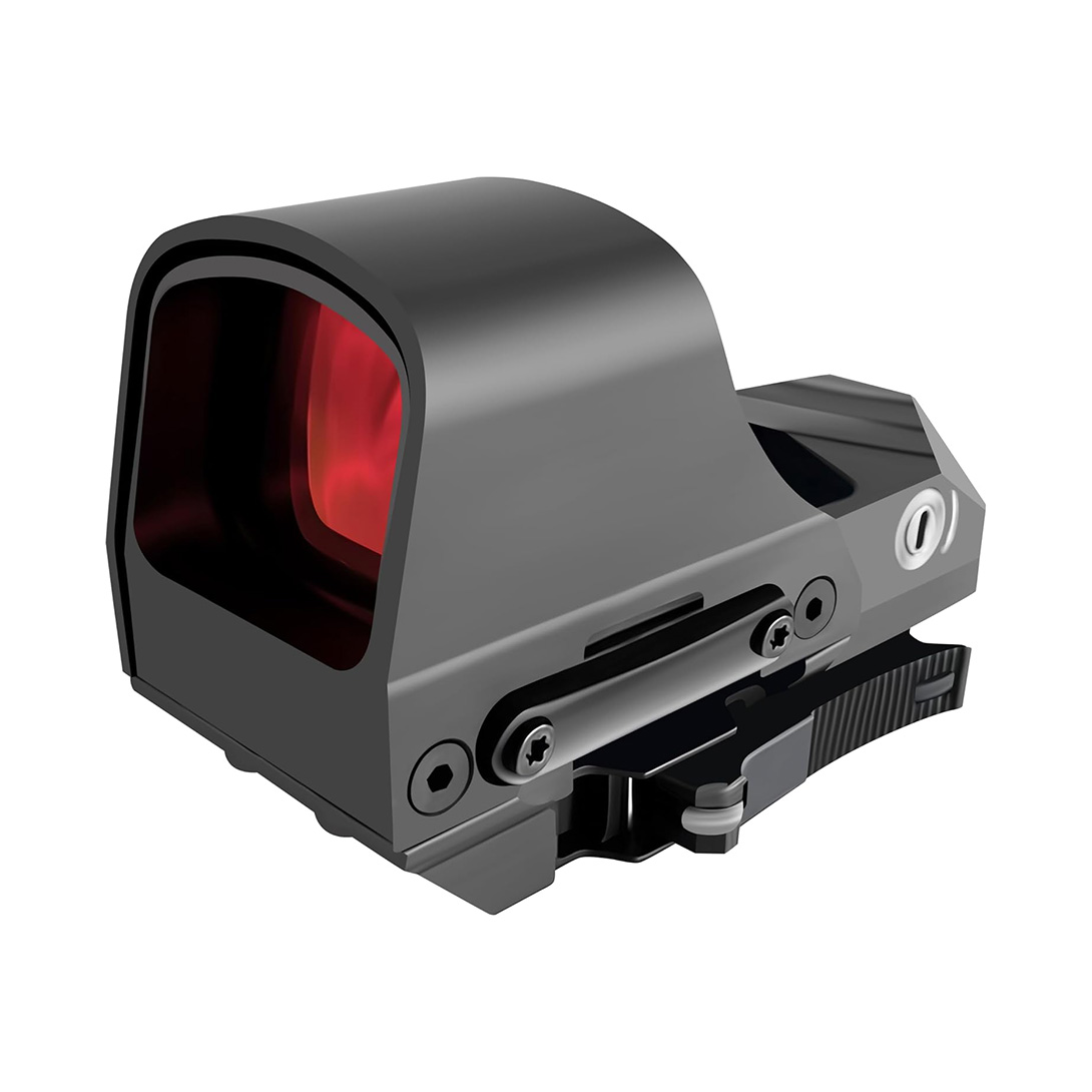 Multi-Reticle 2 MOA / 65 MOA / 2MOA + 65MOA Circle Open Reflex Sight with Solar Failsafe Shake Awake 5W Battery Life, Absolute Co-Witness QD Picatinny Rail Mount Accessories