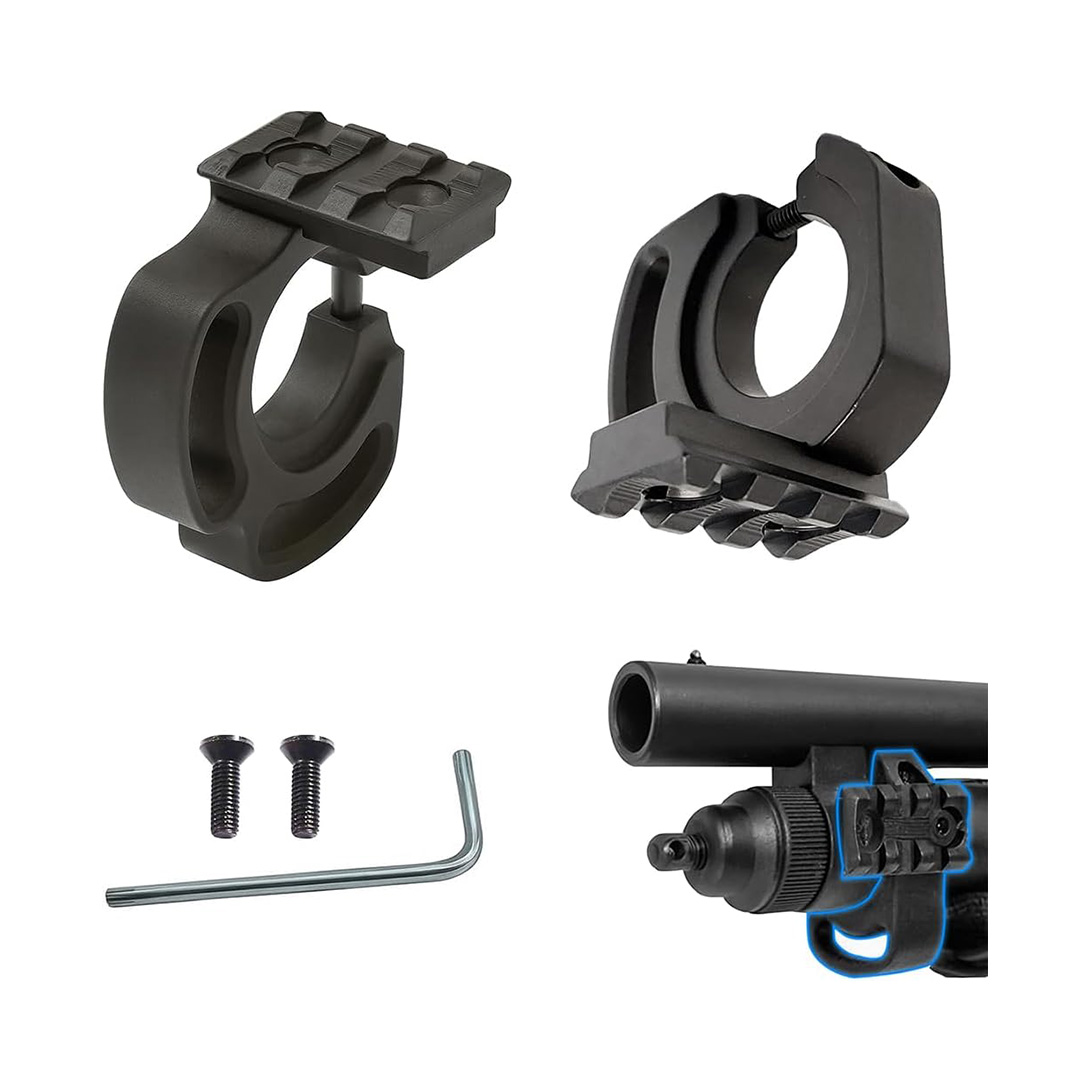 Shotgun Light Laser Mount with 3 Slot Picatinny Rail, Compatible for Mossberg 590 Shockwave 12 Ga, Side Sling Slot Provides Left, Right, 6 O’clock Positions of Sling Durable