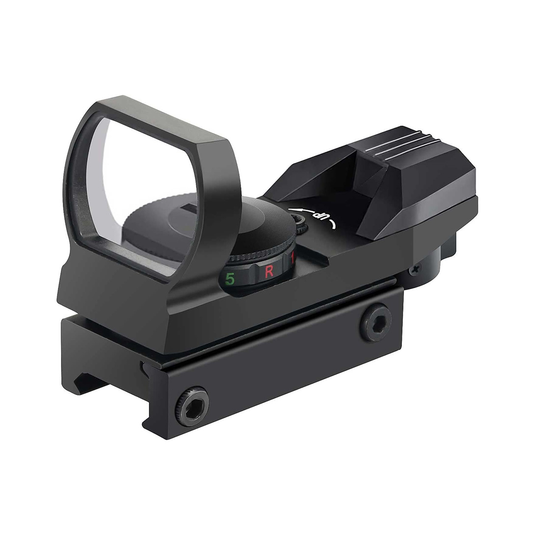 Red Green Dot Gun Sight Scope Reflex Sight, 4 Adjustable Reticles Holographic Optic with 20mm Rail Mount