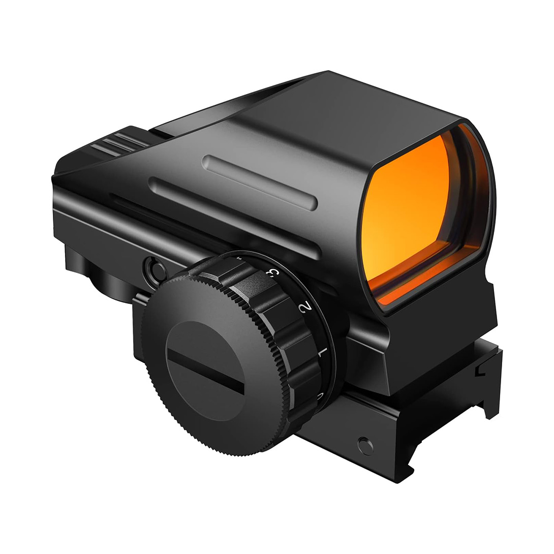 Reflex Sight with 4 Reticles Red Dot Sight, Reflex Holographic Optic Scope with 20mm Rail Mount ，Absolute Co-Witness