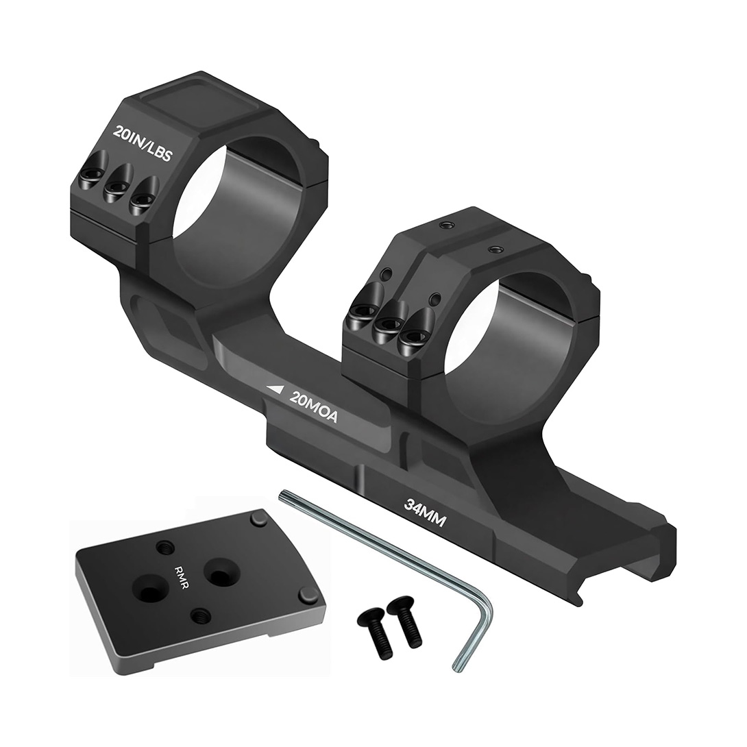 Optics Rigid Precision Scope Mount 20 MOA Cantilever Riflescope Mounts for Precision Shooting
