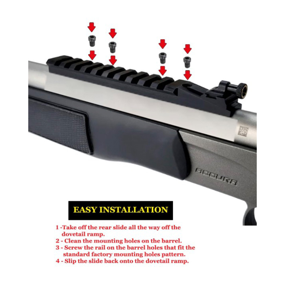 Peep Sight for CVA Optima, Kodiak, Wolf, and Accura Old and Newer Hole Pattern with Scope Picatinny Rail Mount Base, Aluminum Housing 6 pcs Mounting Screws