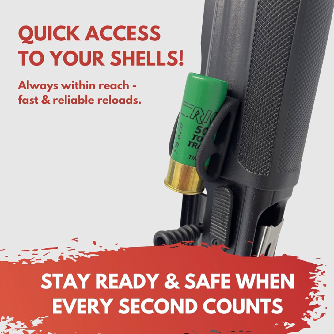 Shotgun 12Ga Single Extra Shell Holder, Caddy, Extra Round, Stage Saver, Ammo Shell holde, Shotgun Accessories with 3M Tape