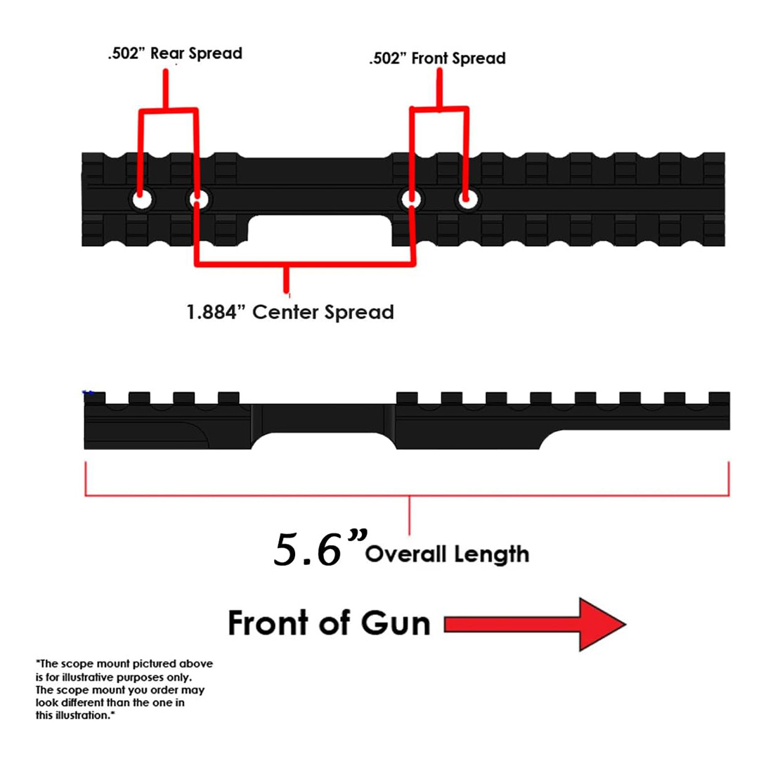 Picatinny Rail Mount for Savage Rascal Rifles with Ejection Port Cut-Out