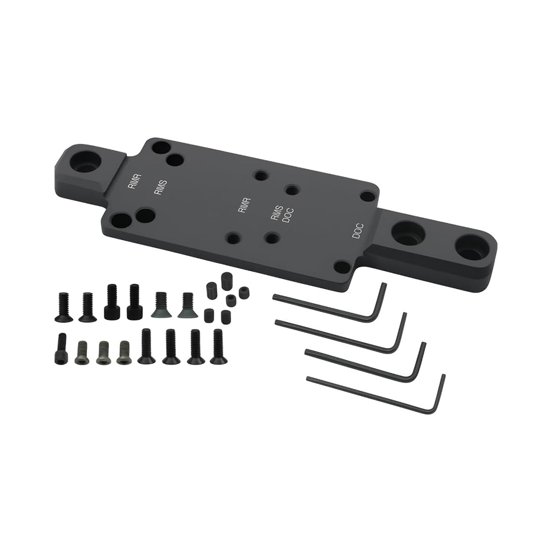 Red Dot Sight Mount Adapter Plate for Mossberg 500 535 590 835 Shockwave and Maverick88, 2 Sets of Screws Cover Older and Newer Models