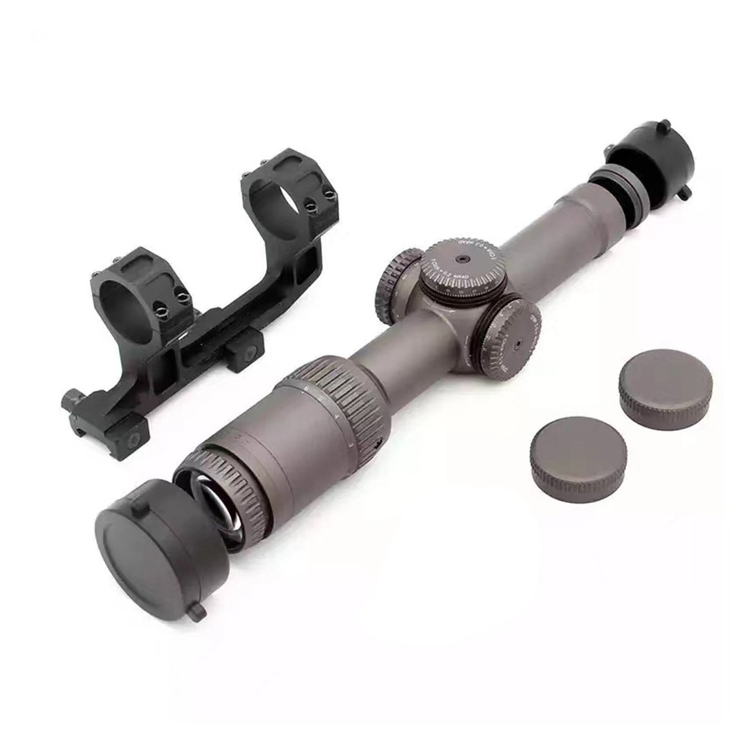 EagleFeather LPVO Rifle Scope with 30mm Cantilever Mount, 5 Levels Red & Green Illumination Reticle, Second Focal Plane Scopes with Zero Reset