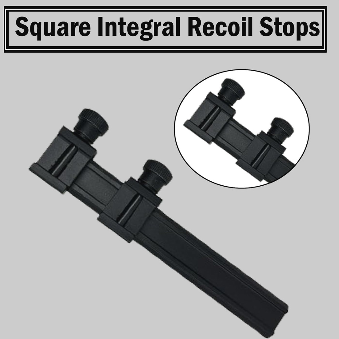 1/2″ High 10 Slot 105mm Long Cantilever Offset Picatinny Rail, 14 Slot 145 mm Long Cantilever Riser Rifle Scope Mount Aluminum Matt Finished Black