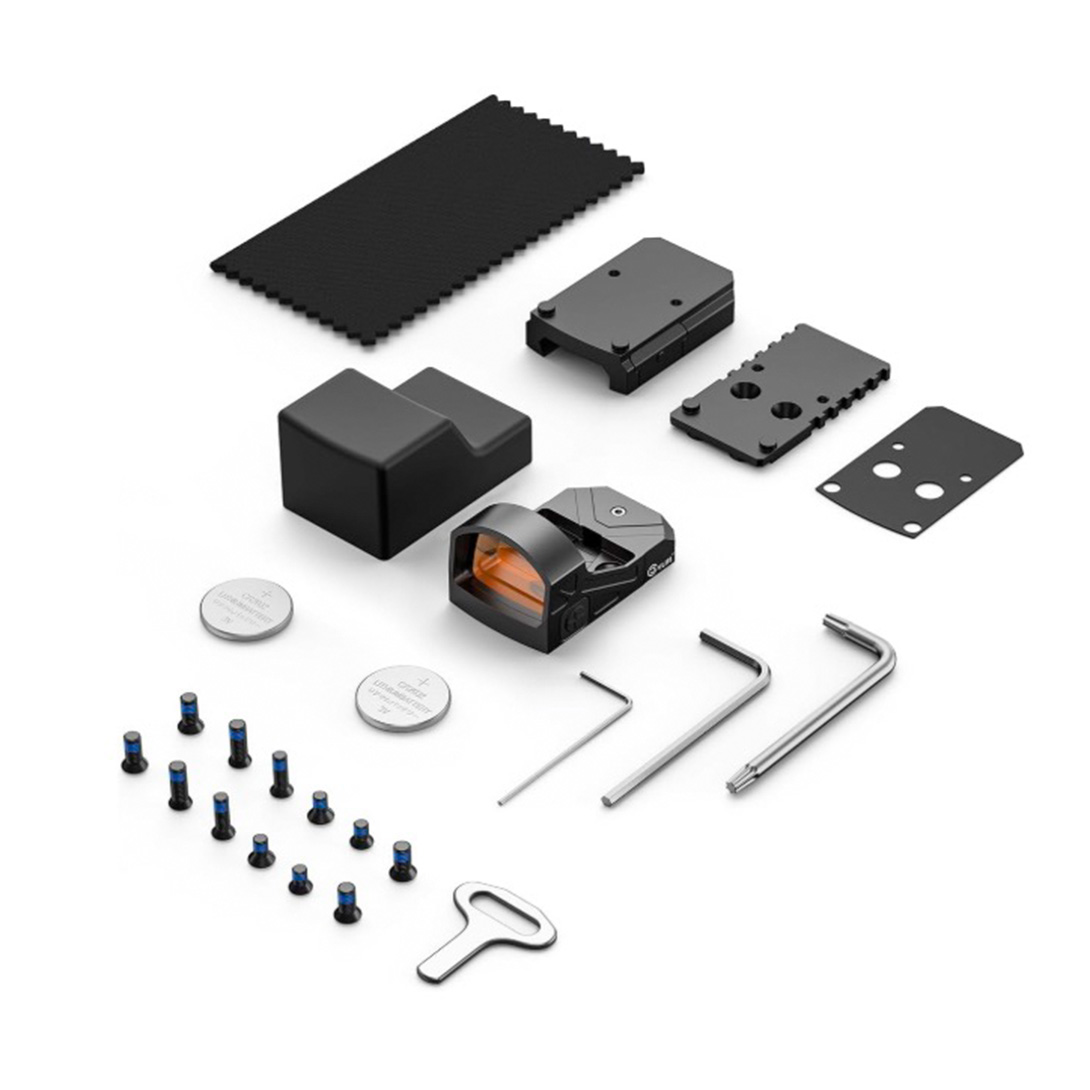 Motion Awake Red Dot Sight for RMR Footprint, 3 MOA Red Dot Open Reflex Sight, 1x24mm Lens Optics Scope for Full-Sized Pistols, Adapter for MOS & 21mm Picatinny Base